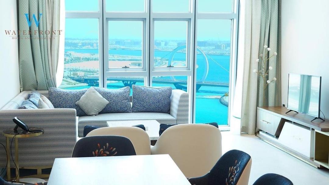 Waterfront Hotel Apartment Lusail エクステリア 写真 A living room in a condominium